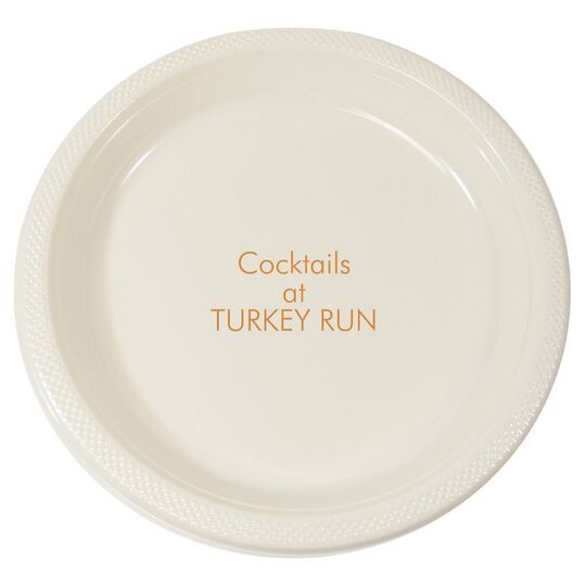 Your Own Text Plastic Plates